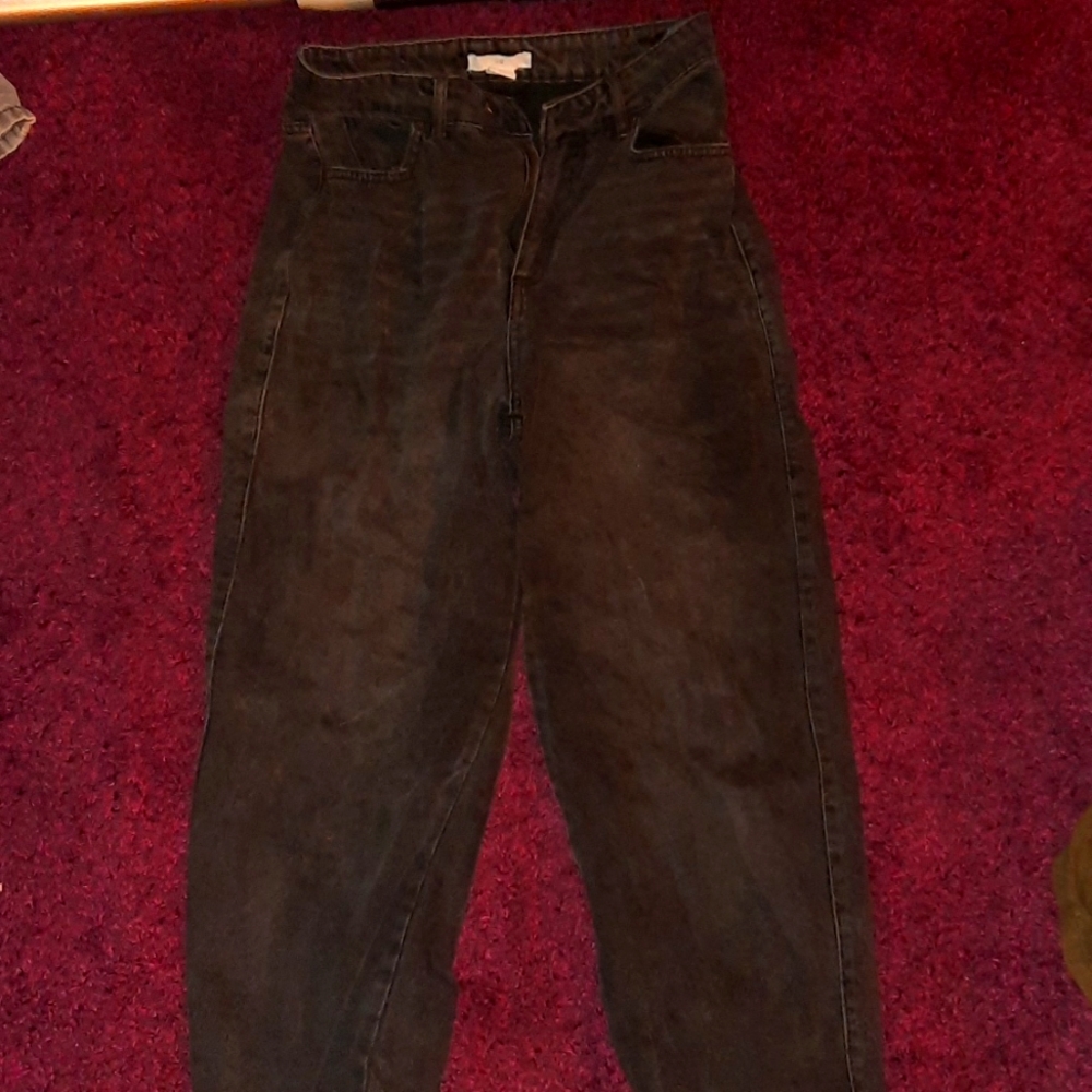 H&M black straight jeans